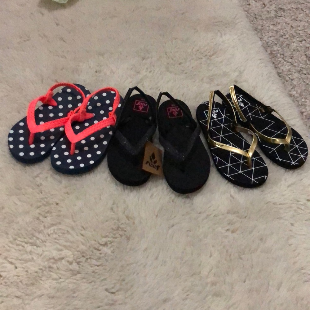Flip flop bundle toddler 7/8, 3 pair